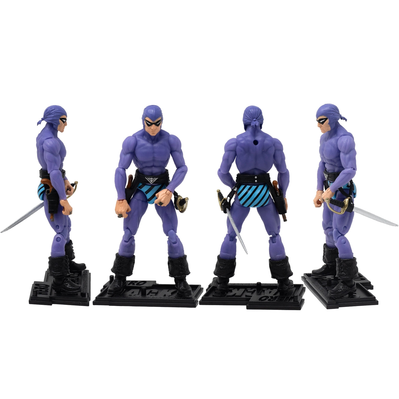 Boss Fight Studio Vitruvian Hero Hacks THE PHANTOM Ghost Walks Purple V2 3.75" Figure H.A.C.K.S.