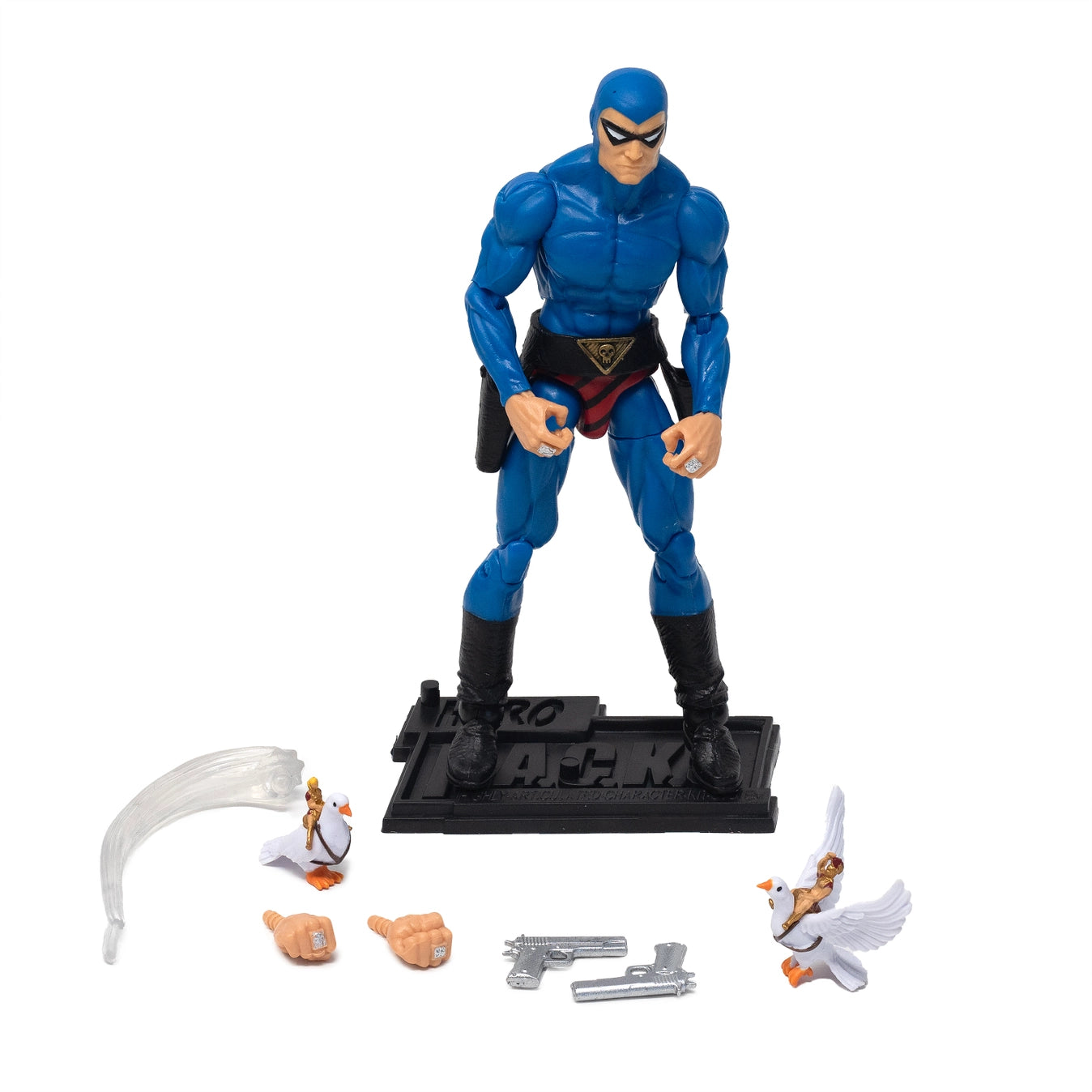 Boss Fight Studio Vitruvian Hero Hacks THE PHANTOM Ghost Who Walks Blue 3.75" Figure H.A.C.K.S