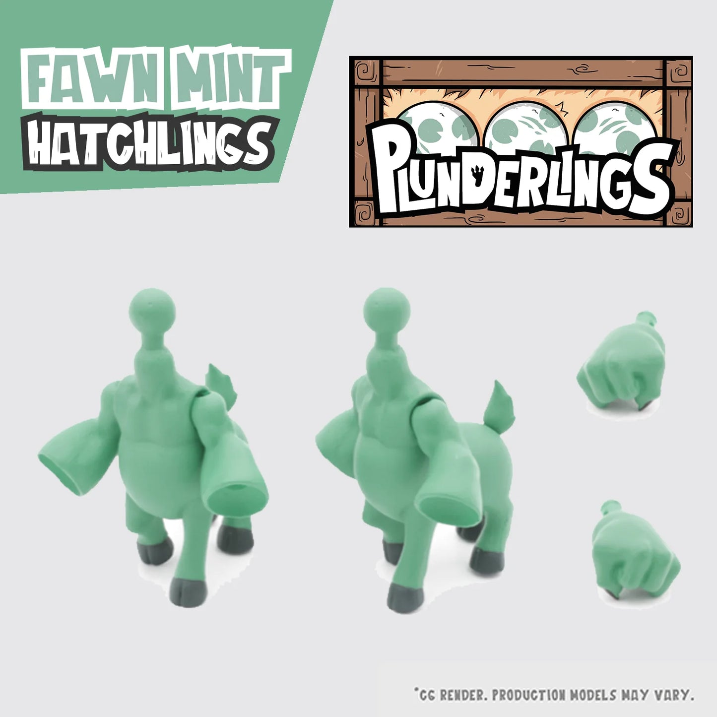 Plunderlings Fawn Mint Hatchling Crate 1/12 Action Figure Lone Coconut