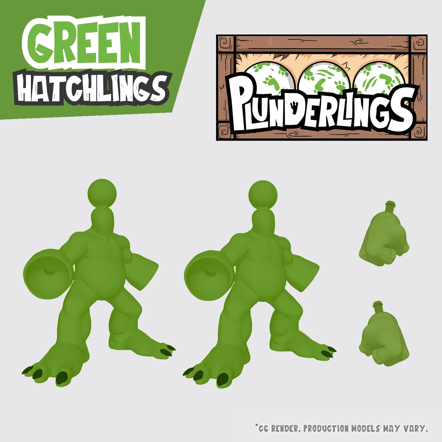 Plunderlings Green Hatchling Crate 1/12 Action Figure Lone Coconut