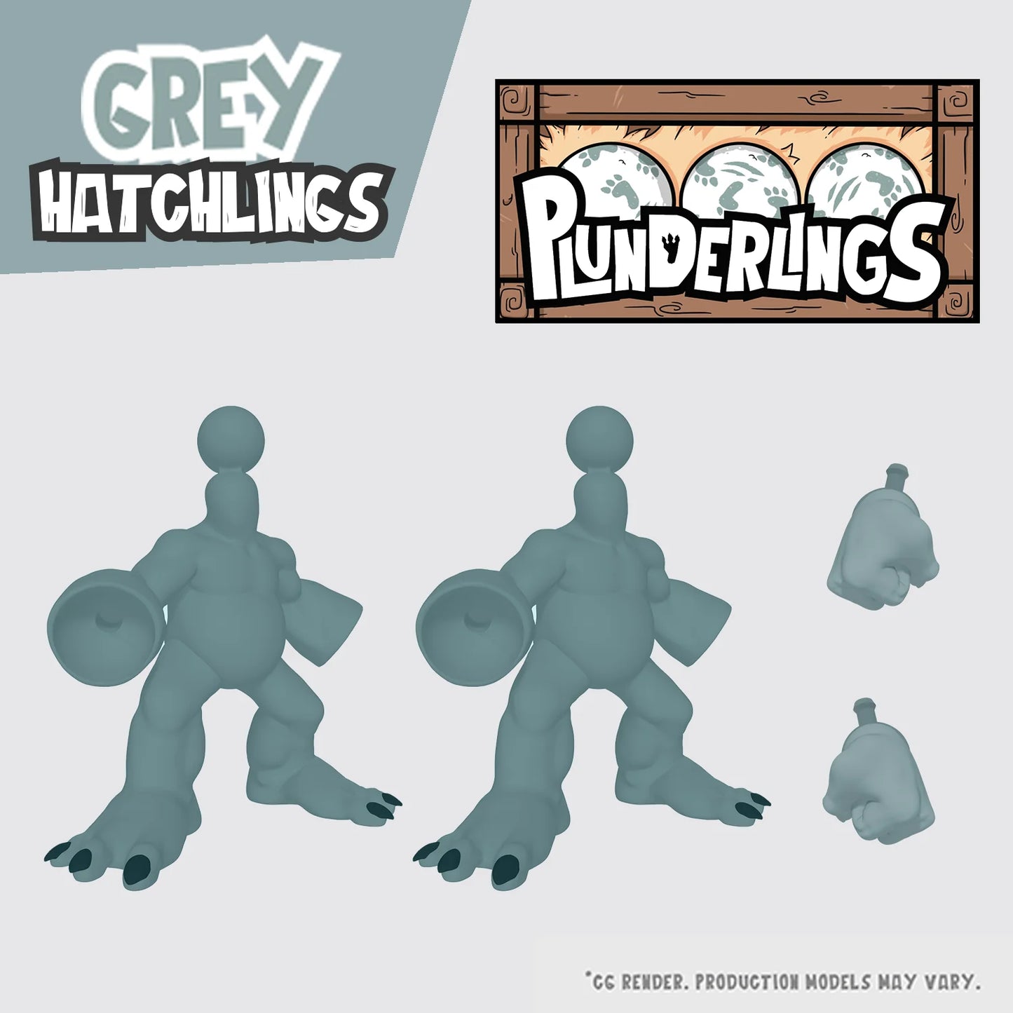 Plunderlings Grey Hatchling Crate 1/12 Action Figure Lone Coconut
