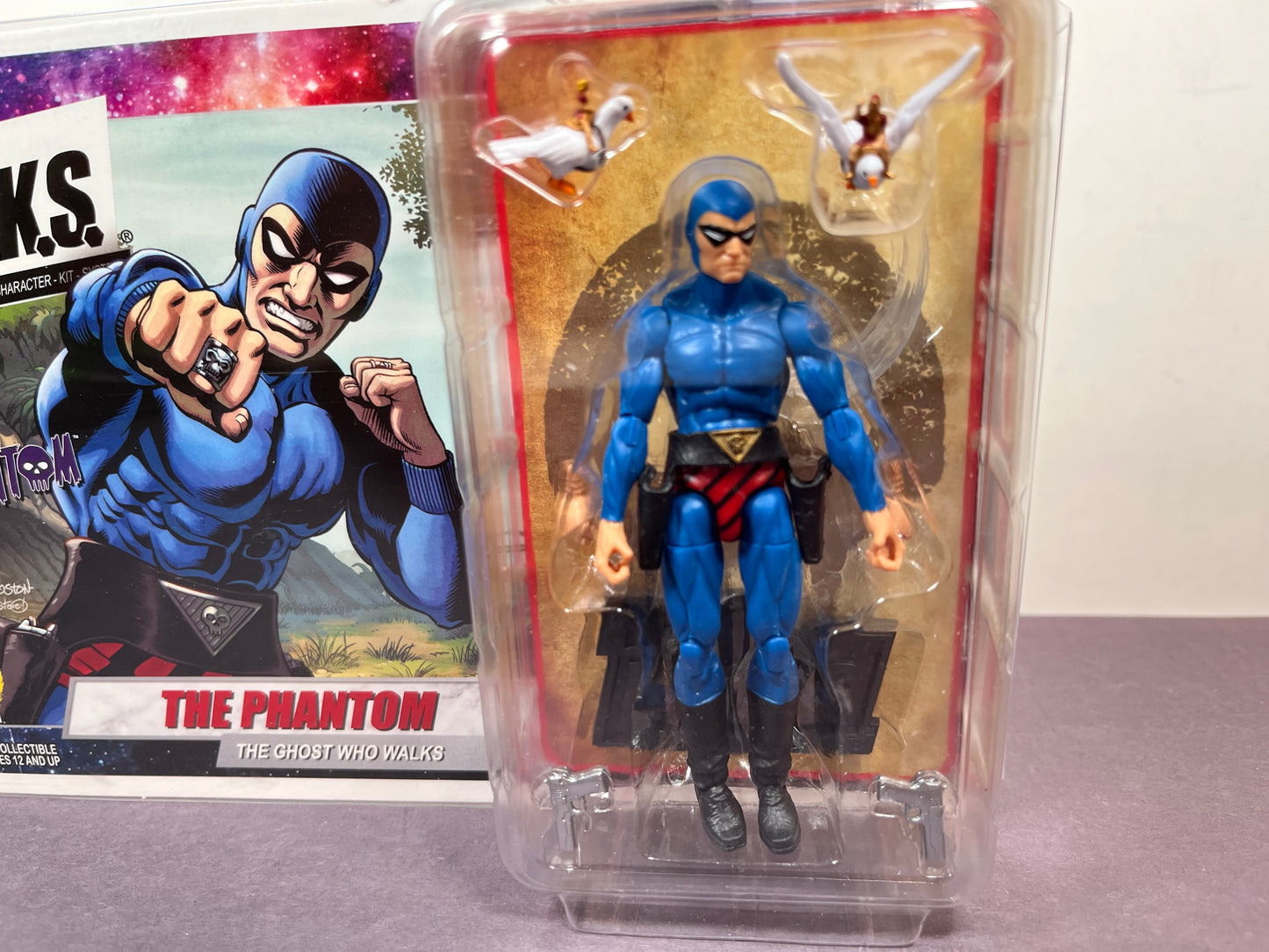 Boss Fight Studio Vitruvian Hero Hacks THE PHANTOM Ghost Who Walks Blue 3.75" Figure H.A.C.K.S