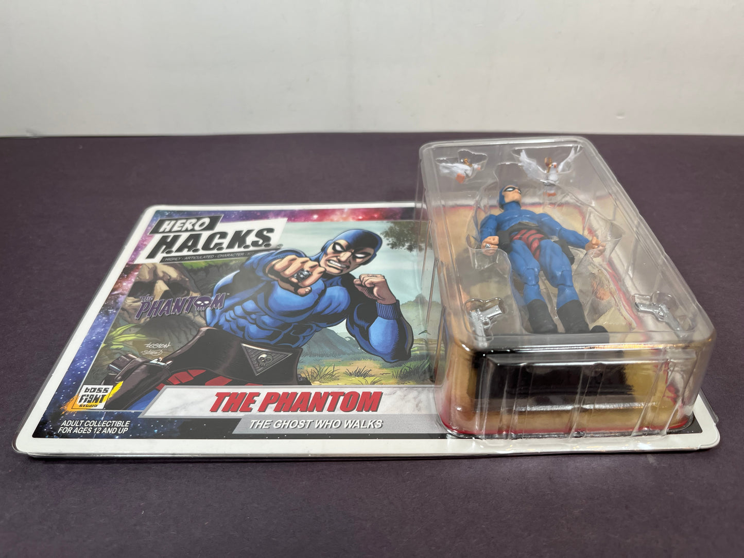 Boss Fight Studio Vitruvian Hero Hacks THE PHANTOM Ghost Who Walks Blue 3.75" Figure H.A.C.K.S