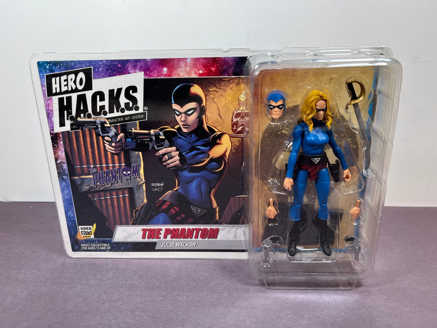Boss Fight Studio Vitruvian Hero Hacks JULIE WALKER The Phantom Blue 3.75" Figure H.A.C.K.S.