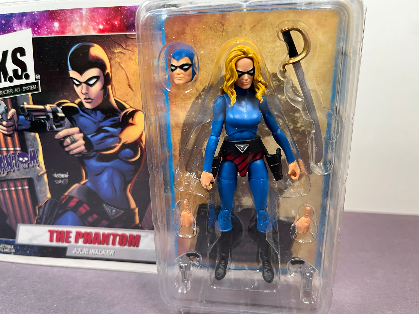 Boss Fight Studio Vitruvian Hero Hacks JULIE WALKER The Phantom Blue 3.75" Figure H.A.C.K.S.