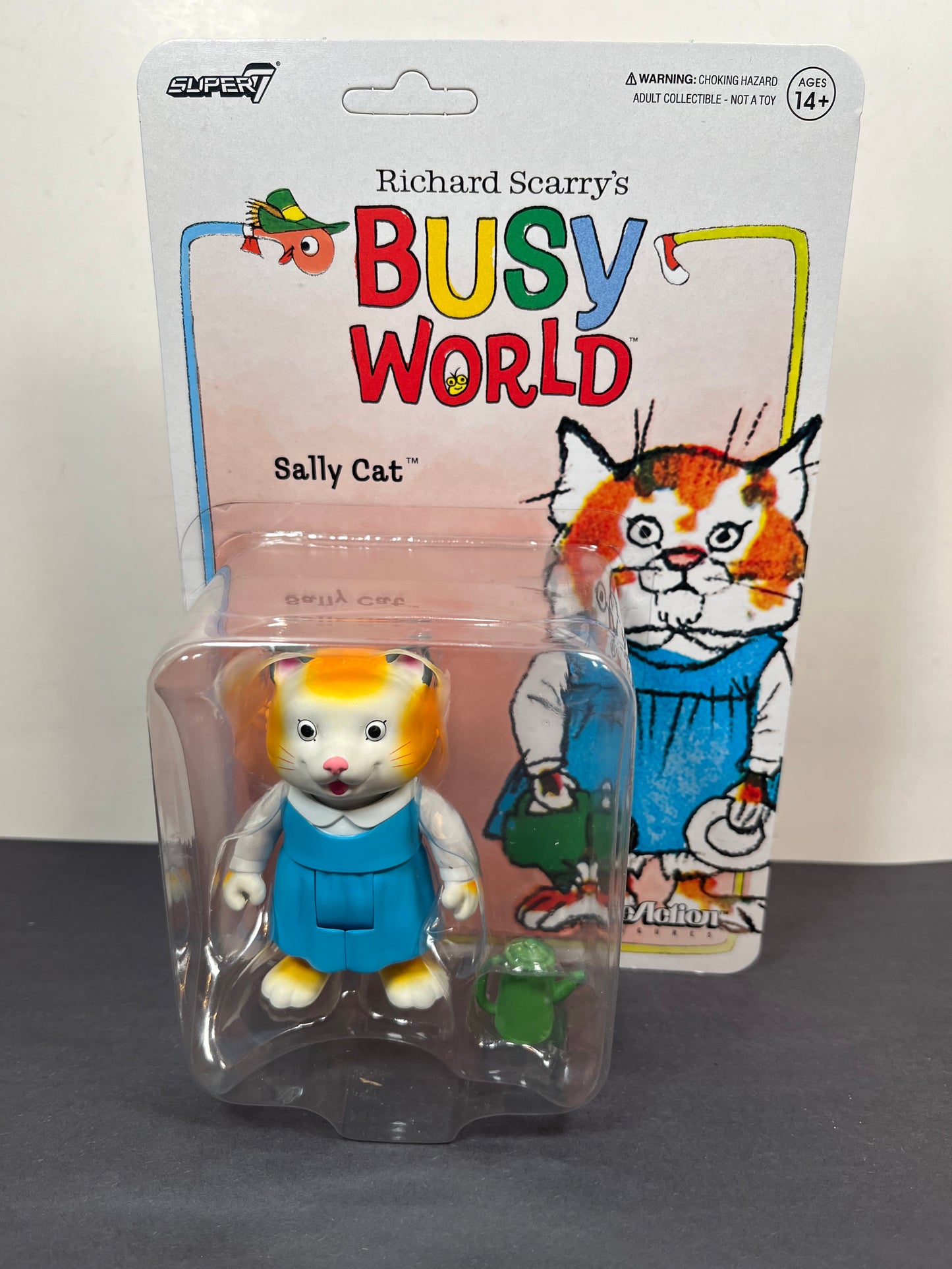 Super7 ReAction Richard Scarry's Busy World SALLY CAT Action Figure