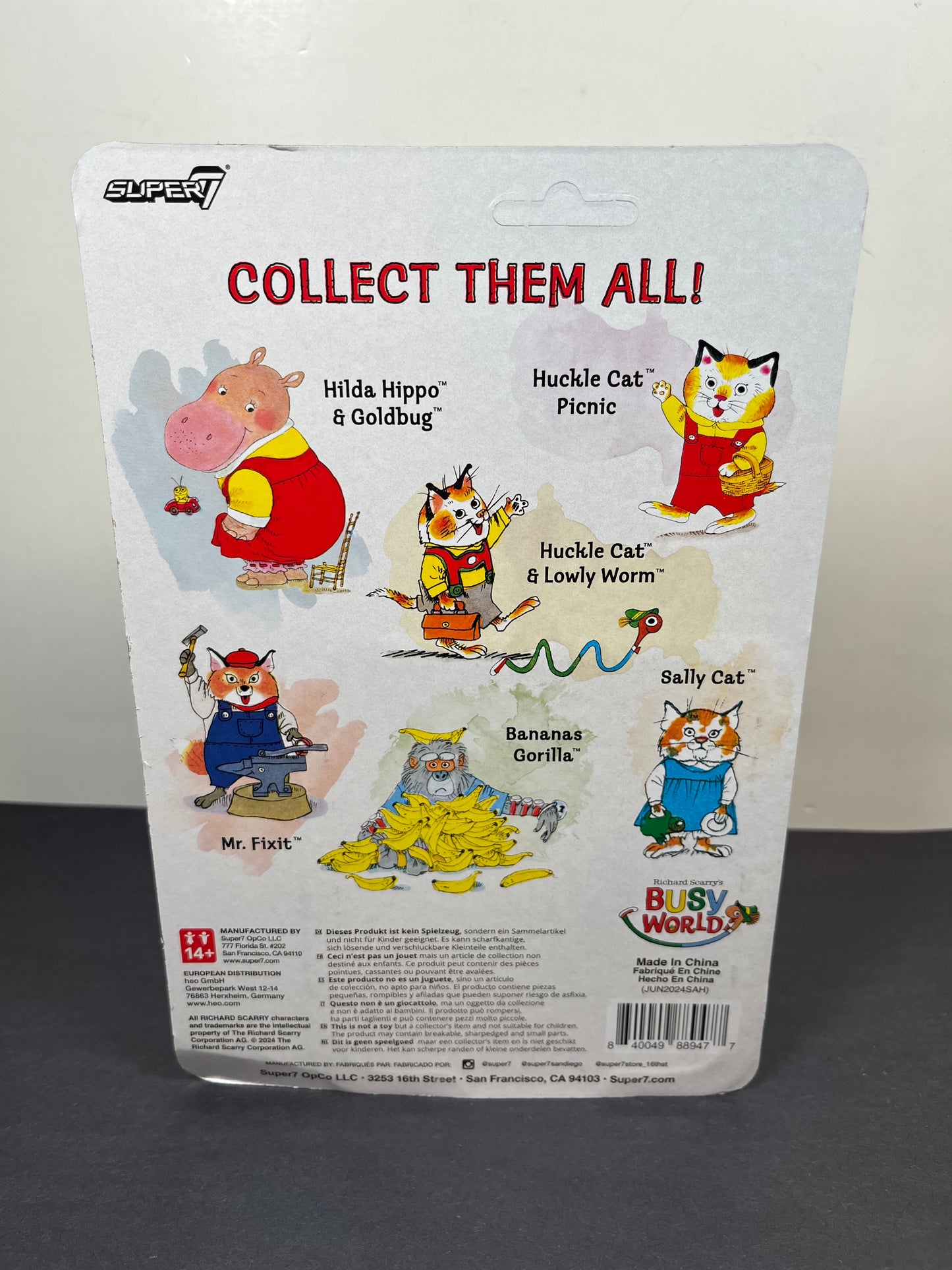 Super7 ReAction Richard Scarry's Busy World MR FIXIT Action Figure