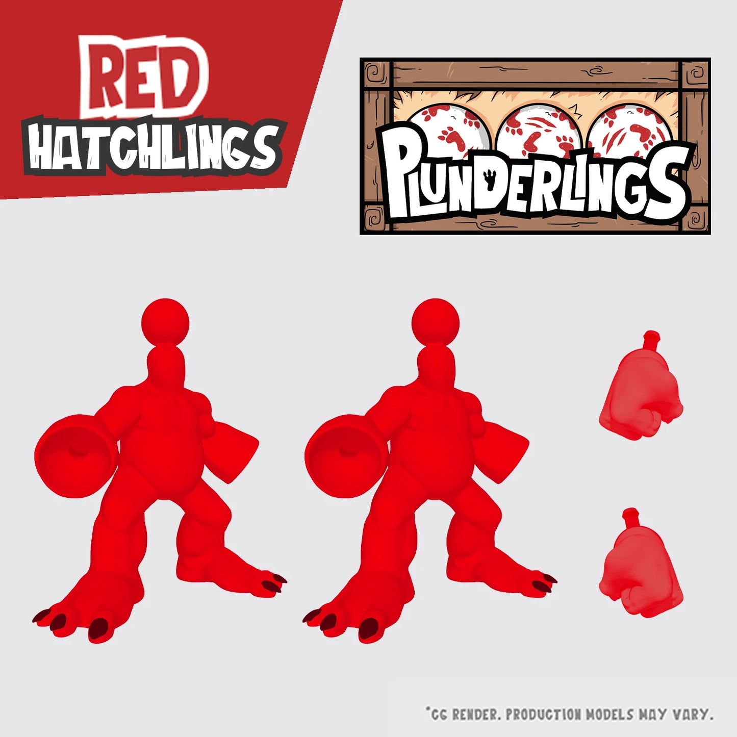Plunderlings Red Hatchling Crate 1/12 Action Figure Lone Coconut