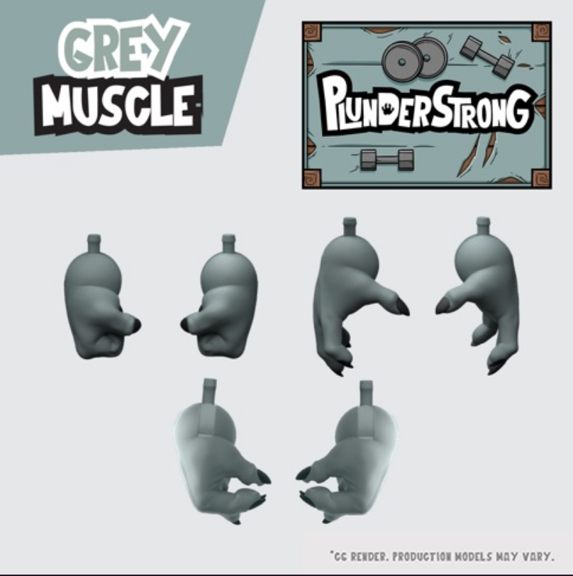 Plunderlings Plunderstrong Grey Muscle Crate 1/12 Scale Figure Add-Ons Poncho