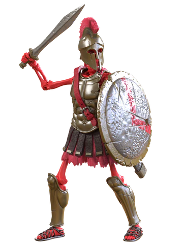 Boss Fight Studio Epic H.A.C.K.S. Action Figure: Spartan Warrior Skeleton Hacks
