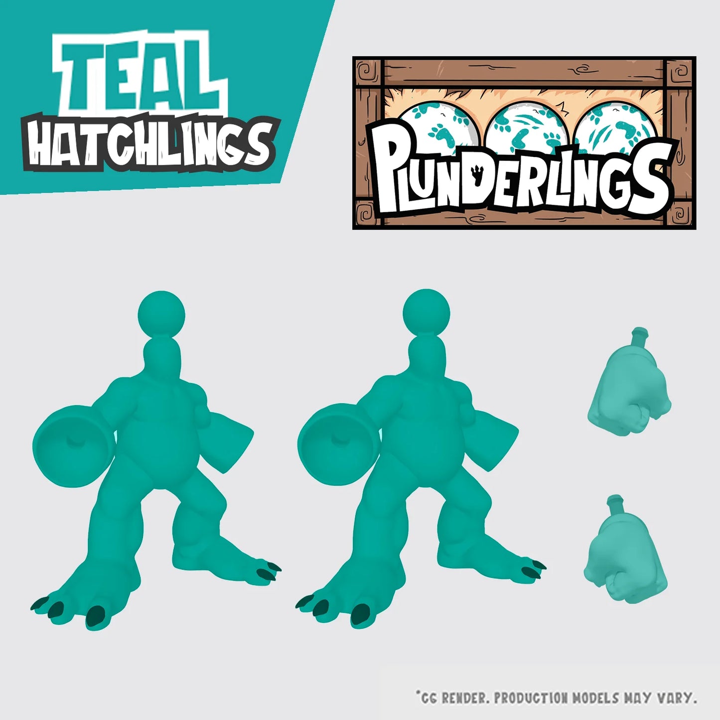 Plunderlings Teal Hatchling Crate 1/12 Action Figure Lone Coconut