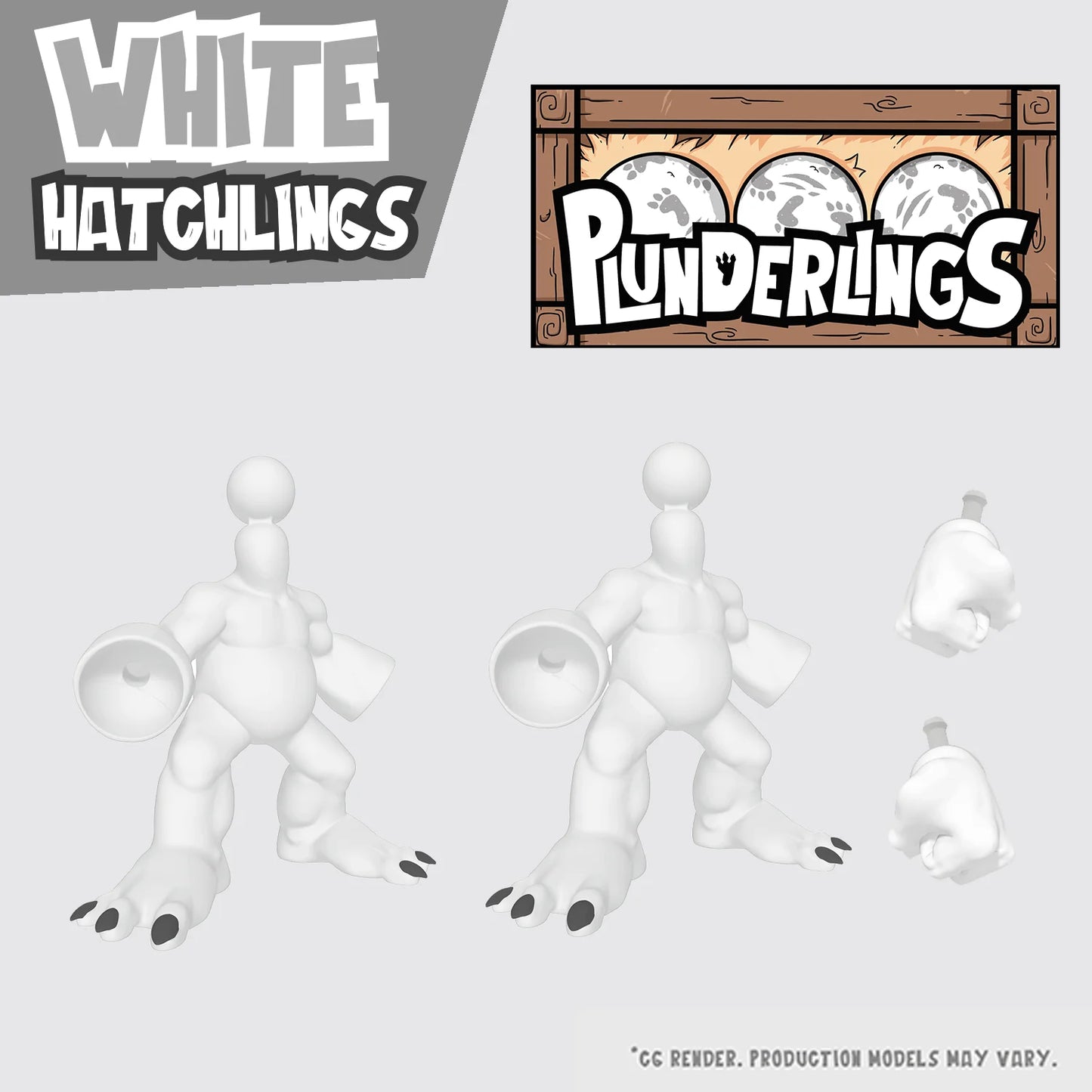 Plunderlings White Hatchling Crate 1/12 Action Figure Lone Coconut