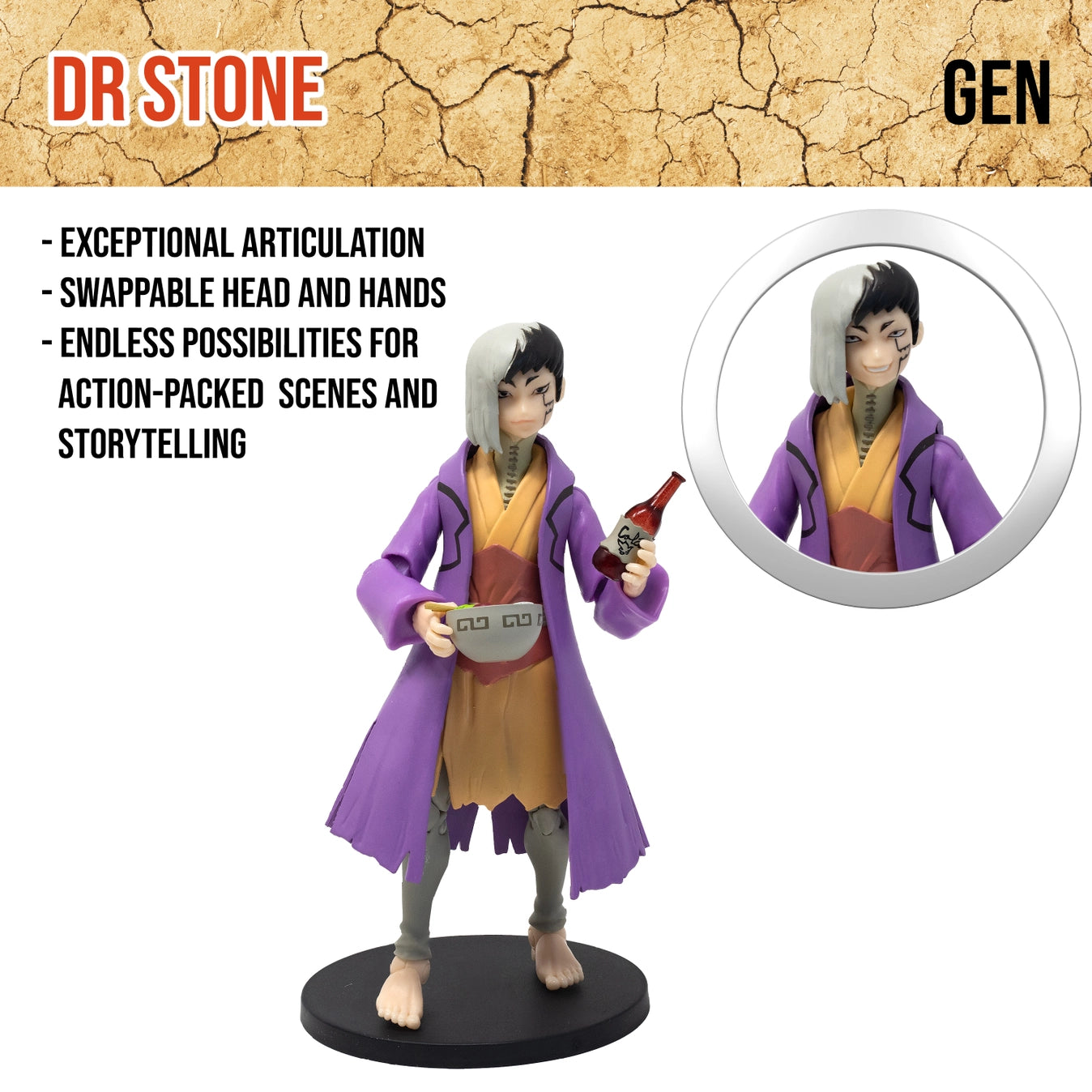 Boss Fight Studio Dr. STONE Gen Asagiri Action Figure