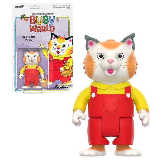 Super7 ReAction Richard Scarry's Busy World HUCKLE CAT PICNIC Action Figure