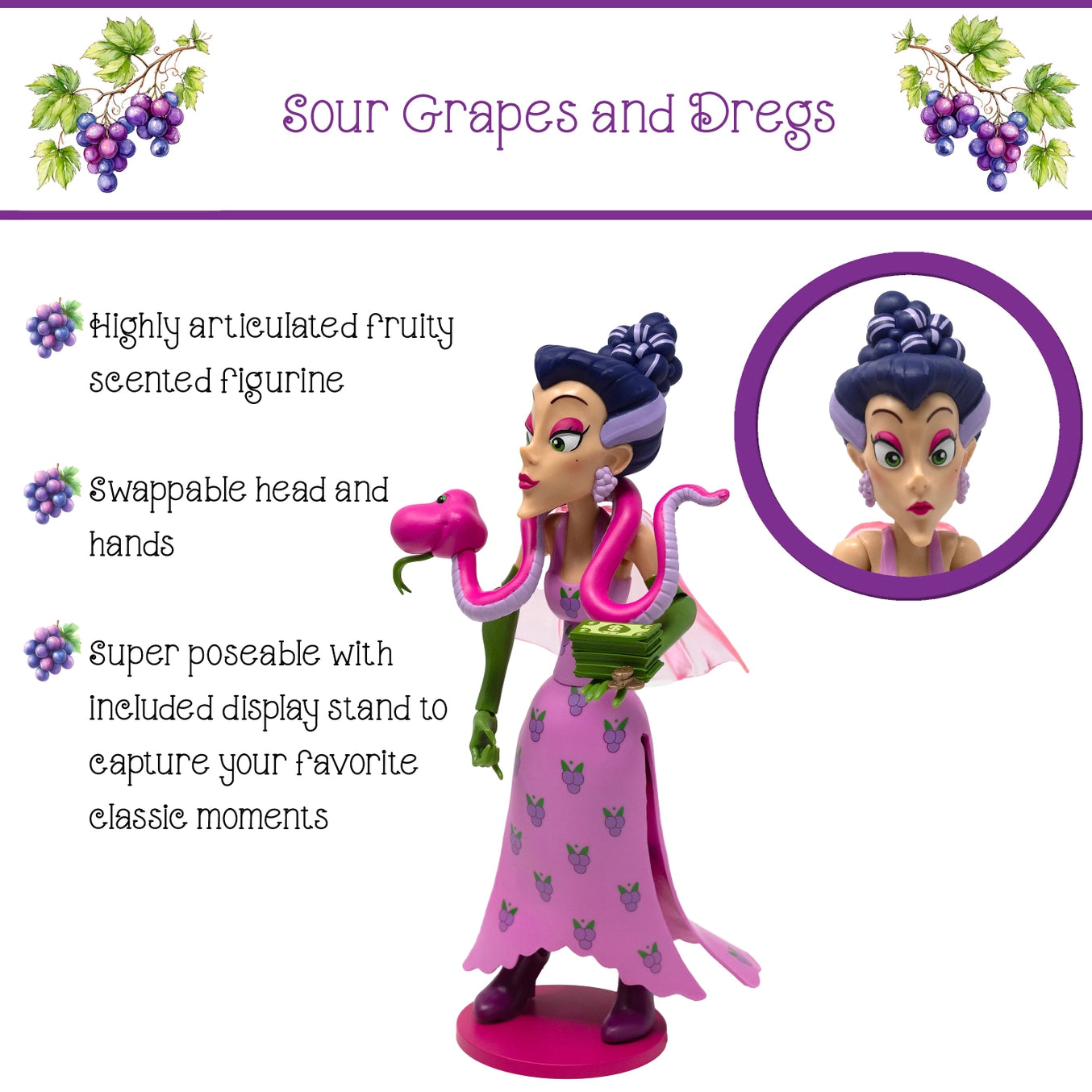 Boss Fight Studio Strawberry Shortcake Sour Grapes Action Figure