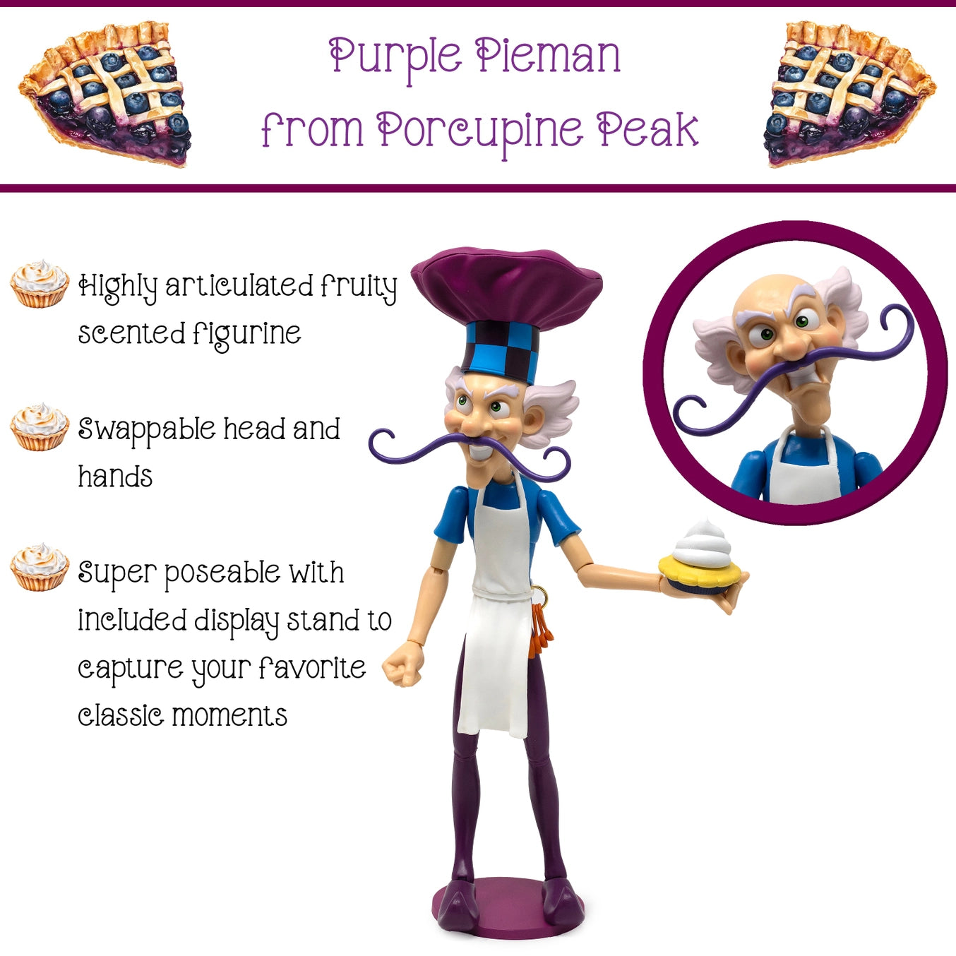 Boss Fight Studio Strawberry Shortcake Purple Pieman Action Figure