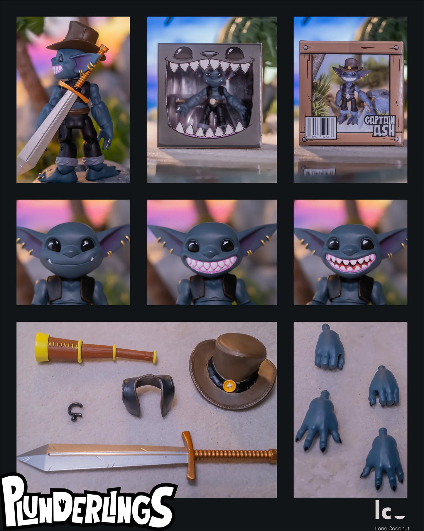 Plunderlings Captain Ash 1/12 Action Figure Lone Coconut