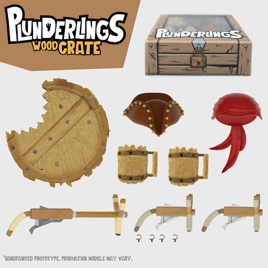 Plunderlings Plunderlong Wood Crate 1/12 Scale Figure Add-Ons Accessories