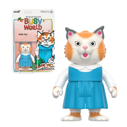 Super7 ReAction Richard Scarry's Busy World SALLY CAT Action Figure